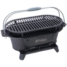 Oval Cast Iron Grill Outdoor Charcoal Tabletop Skillet Hibachi. Fixed Price $92.39.