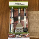 Cuisinart 3-PIECE Grill Tool Set: Locking Tongs/spatula W/bottle Opener/ Brush. Fixed Price $17.99.