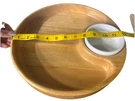 Ceramic Chip Veg Dip Bowl Tray Party Holiday Round 12". Fixed Price $14.44.