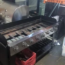 Royal Gourmet 8-BURNER Gas Outdoor Kitchen, Stainless, Side Shelf, Grates. Fixed Price $300.00.