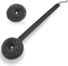 18" Long Handle Grill Brush With Replaceable Head - Safe Bristle Free Black. Fixed Price $18.76.