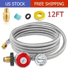 12FT High Pressure Adjustable Propane Gas Regulator Hose Indicator Stainless New. Fixed Price $25.99.