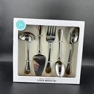 Martha Stewart Alness Stainless Steel 5 Piece Hostess Set Serving Utensils New. Fixed Price $24.99.