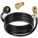 Wadeo 12 Feet Propane Tank Extension Hose With Gauge, Adapter Converts. Fixed Price $29.99.