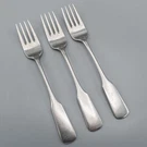 Wmf Pilgrim Stainless Steel Cromargan Germany Salad Forks Set Of 3 - 6 7/8". Fixed Price $40.50.