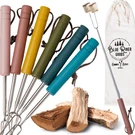 Smores Sticks Set Of 6 Marshmallow Roasting Boho Colors Extendable. Fixed Price $29.34.