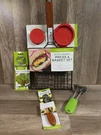 Charcoal Champion Stuff Burger Press And Basket Combo Grilling Kit New. Fixed Price $29.99.