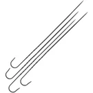 Barebones Living Cowboy Grill Skewer Set Of Four Hand-tooled Forged Hangable. Fixed Price $16.19.