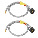 Ggc 3 Ft Stainless Braided Rv Propane Pigtail Hose (2PCS) QCC1 Connector With.... Fixed Price $34.32.