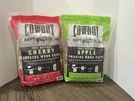 Cowboy Brand Smoking Wood Chips Cherry & Apple 180 Cu. In. Lot Of 2, Sealed. Fixed Price $27.99.