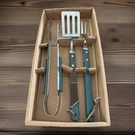 Vtg Bbq Tool Set Green Gold Stainless 3PC Hanging Barbecue Grill Utensil Outdoor. Fixed Price $16.99.