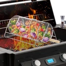Rotatable Rolling Grill Baskets, 304 Stainless Steel, Even Cooking Nesting. Fixed Price $42.96.