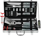 Grilljoy 24PCS Bbq Tools Set With Meat Thermometer And Injector - Extra. Fixed Price $46.15.