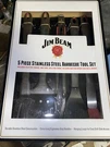 Jim Beam 5 Piece Stainless Steel Barbecue Tool Set. Fixed Price $40.00.