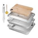 Yjhole Grilling Prep And Serve Trays,stainless Steel Large Capacity Food. Fixed Price $67.90.