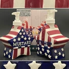 Boston Warehouse Americana 75507 Mustard & Ketchup Pumps 1999 Made China. Fixed Price $20.00.