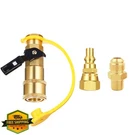 Grilljob Rv Propane Quick Connect Adapter 1/4" To 3/8" Flare Solid Brass. Fixed Price $27.99.
