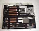Romanticist 20PC Stainless Steel Grilling Set Wood Handles Aluminum Carry Case. Fixed Price $12.60.