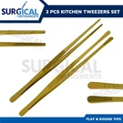 Pc Bbq Grill Tweezer 12" Long Food Tongs Stainless Kitchen Chef Diy Tool Gold. Fixed Price $29.99.
