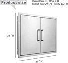 Outdoor Kitchen Doors, Stainless Steel Bbq Double Access For Island. Fixed Price $71.99.