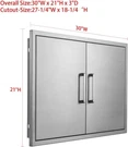 30 W X 21" H-outdoor Kitchen Doors Stainless Steel Bbq Double Access. Fixed Price $58.99.