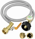 Propane Refill Adapter For 1 Lb. Tanks, 3 Ft Stainless Steel Hose With Pressure. Fixed Price $23.78.