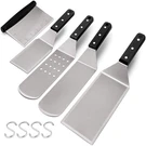 Metal Spatula Set Of 5 Stainless Steel Grill Griddle Scraper Multipurp. Fixed Price $27.88.