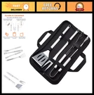 4-PIECE Stainless Steel Bbq Grilling Tool Set With Carry Bag, Rust-resistant, Di. Fixed Price $28.99.