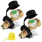 Aekops Propane Tank Adapter With Gauge Converts Pol Lp Black, Gold. Fixed Price $50.56.