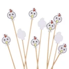 Bamboomn White Chicken Cocktail Appetizers Toothpick Stirrer Stick. Fixed Price $27.95.