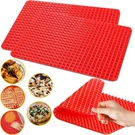 Silicone Baking Mat Pyramid Sheets Cooking Pan 16"X11" 2 Pack-red Healthy Fat. Fixed Price $11.99.