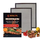 Wohlopl 2 Pack Grill Mesh, Non Stick Bbq & Baking Mats, 15.7*13 Inch, Black. Fixed Price $17.57.