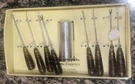 Hors D'oeuvre Picks Stick Amber Stainless Steel With Glass Bead Handles Pier 1. Fixed Price $24.99.