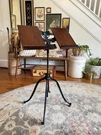 Rare Antique Lambie Wheeled Music/bible/book Stand Podium Wood Cast Iron C1888. Fixed Price $298.00.