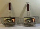 Outset QC76 Quesadilla BASKETS(2) For Grilling Heavy Gage Steel Rosewood New. Fixed Price $20.99.