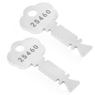 Fire Alarm Key 25460 For Gamewell Box, 2-PACK, Silver. Fixed Price $16.87.