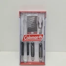*new* Coleman 3-PIECE Bbq Tool Set. Stainless Steel With Rubber Handles. Fixed Price $37.40.