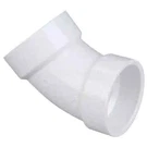 Nibco In. Pvc Dwv 45-DEGREE Hub X Elbow Pipe Fitting White C4806HD2. Fixed Price $7.90.