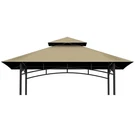 Grill Gazebo Replacement Top, 5 * 8 Outdoor Bbq Cover, Double Layer Khaki. Fixed Price $58.99.