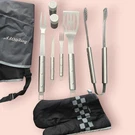 Berghoff Cubo 9 Pc Stainless Steel Bbq Set With Wrap. Fixed Price $95.00.