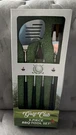 Golf Club 3-PIECE Bbq Tool Set Stainless Steel Spatula Tongs Fork Insulated Grip. Fixed Price $16.00.