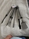 Nexgrill Stainless Steel 5-PIECE Bbq Tool Set Spatula Tongs Fork Brush Skewers. Fixed Price $23.88.