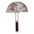 Outset Quesadilla Grill Basket 12"X16" Chrome Steel Rosewood Handle Locking Lid. Fixed Price $22.99.