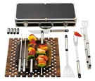 Bbq Grill Master 13PC Tool Set W/ Case Spatula Tongs Knife Fork Skewers Corn. Fixed Price $28.02.