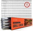 Stock Your Home Pack Aluminum Grill Grate Liners, 12" X 20" No Mess Foil Disp. Fixed Price $46.48.