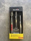Char-broil 4867709 Comfort Easy Grip Grilling Tool 3 Piece Set. Fixed Price $39.99.