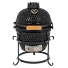 13IN Round Ceramic Charcoal Grill Black. Fixed Price $110.00.