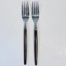 Vintage Ekco Eterna Stainless Steel Forks Mcm Wooden Handles Made Japan. Fixed Price $14.99.