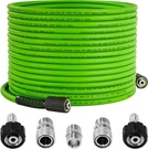 Pwaccs Pressure Washer Hose 50 X 1/4", Ft/upgraded Fittings, Green. Fixed Price $74.99.
