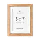 5X7 Picture Frame, Solid Oak Wood Photo With Mat 4X6, 7X5. Fixed Price $14.87.
